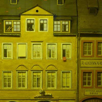 Zinnfigurendiorama Blick auf den Brühl um 1830